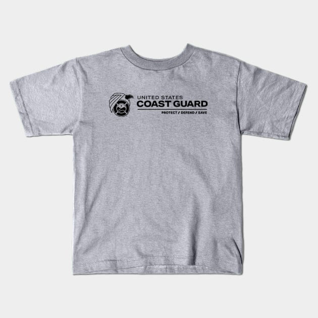 United States Coast Guard Kids T-Shirt by Desert Owl Designs